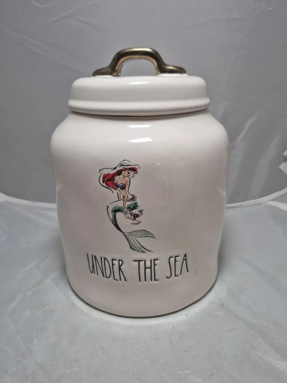 💥 Rae Dunn Little Mermaid Ariel Under the Sea Cookie Jar Canister